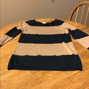 Brown and black 3/4 sleeve Tunic Sweater